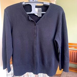 Worthington Women's Black Cardigan Sweater. Size large